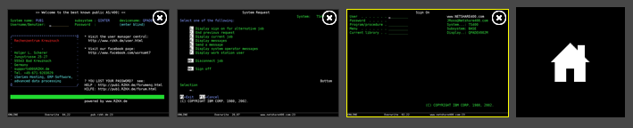 Web-based HTML5 TN3270 IBM Mainframe TN5250 IBM AS/400 VT UNIX Terminal Emulation Open Active Sessions List