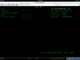 Web-based HTML5 TN3270 IBM Mainframe TN5250 IBM AS/400 VT UNIX Telnet Terminal Emulation Mobile Device Screen View