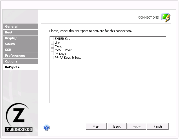 Web-based HTML5 VT100 Unix Telnet Terminal Emulation Settings HotSpots