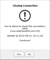 Web-based HTML5 TN3270 IBM Mainframe TN5250 IBM AS/400 VT UNIX Terminal Emulation Close Connection Confirmation