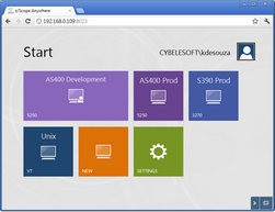 Web-based HTML5 TN3270 IBM Mainframe TN5250 IBM AS/400 VT UNIX Terminal Emulation Start Page